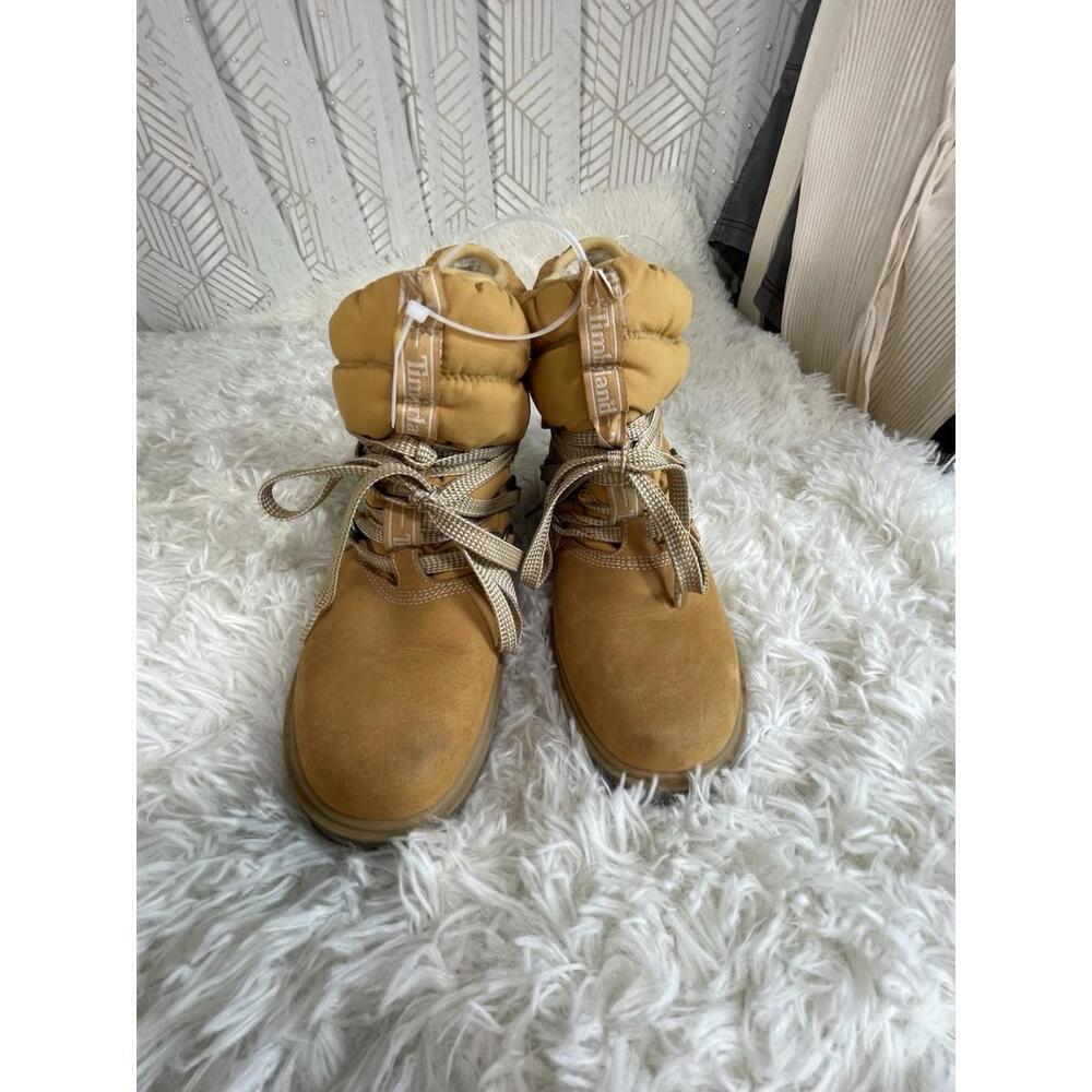 Timberland 650 Women’s Wheat Suede Leather Fleece Insulated Winter Boots Sz 7
